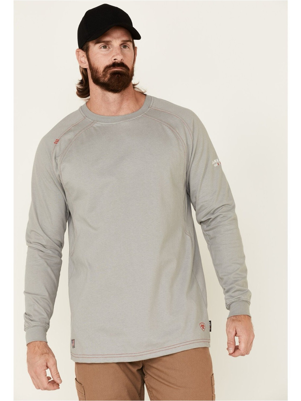 Ariat FR Shirt Men's XXL Grey Long Sleeve Crew Neck Flame Resistant CAT 2 NWOT
